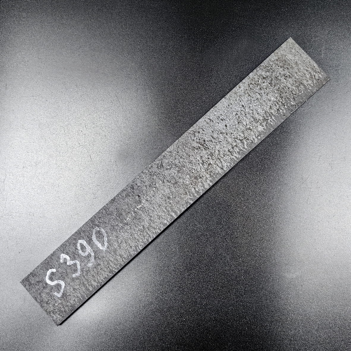 Заготовка для ножа из стали S-390 размеры: 200х30х4,3 мм